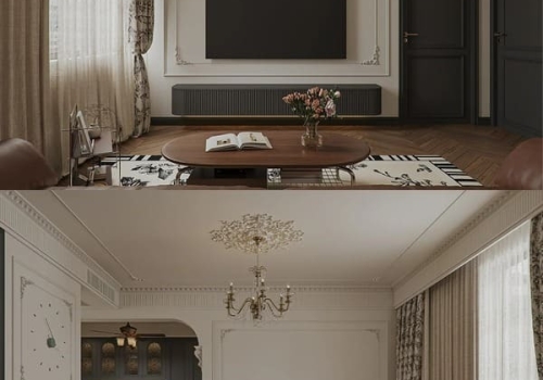 Thiết kế nội thất Chung cư phong cách Tân cổ điển – Căn hộ 2PN