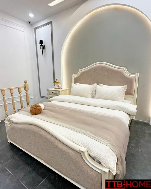 Giường bọc nệm cao cấp TTB08