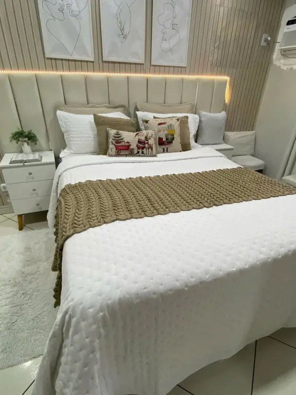 Giường bọc nệm cao cấp TTB17