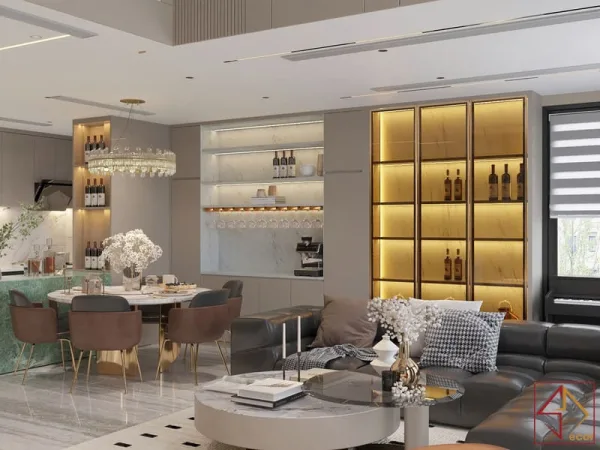 Thiết kế nội thất Chung cư Diamond Centery – Căn hộ Duplex