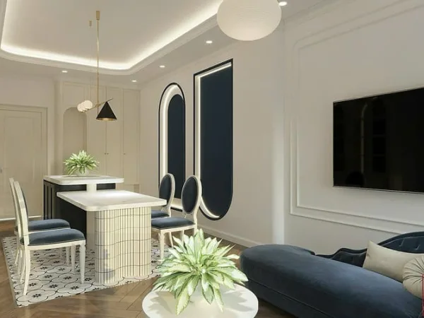 Thiết kế nội thất Chung cư Saigon Pearl – Căn hộ 2PN