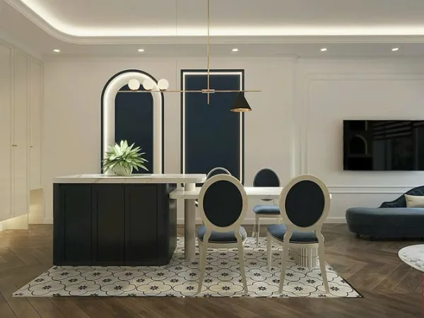 Thiết kế nội thất Chung cư Saigon Pearl – Căn hộ 2PN