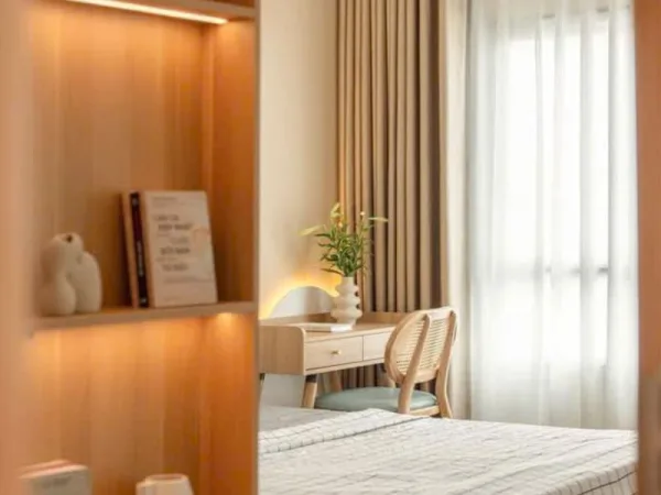 Thiết kế thi công nội thất Chung cư The Sun Avenue 3 – Căn hộ 2PN