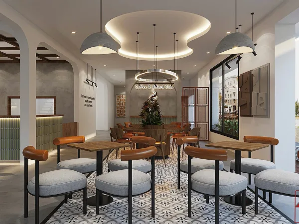 THIẾT KẾ NỘI THẤT QUÁN CAFE QUẬN 12