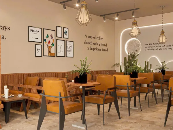 THIẾT KẾ NỘI THẤT QUÁN CAFE TRÀ VINH