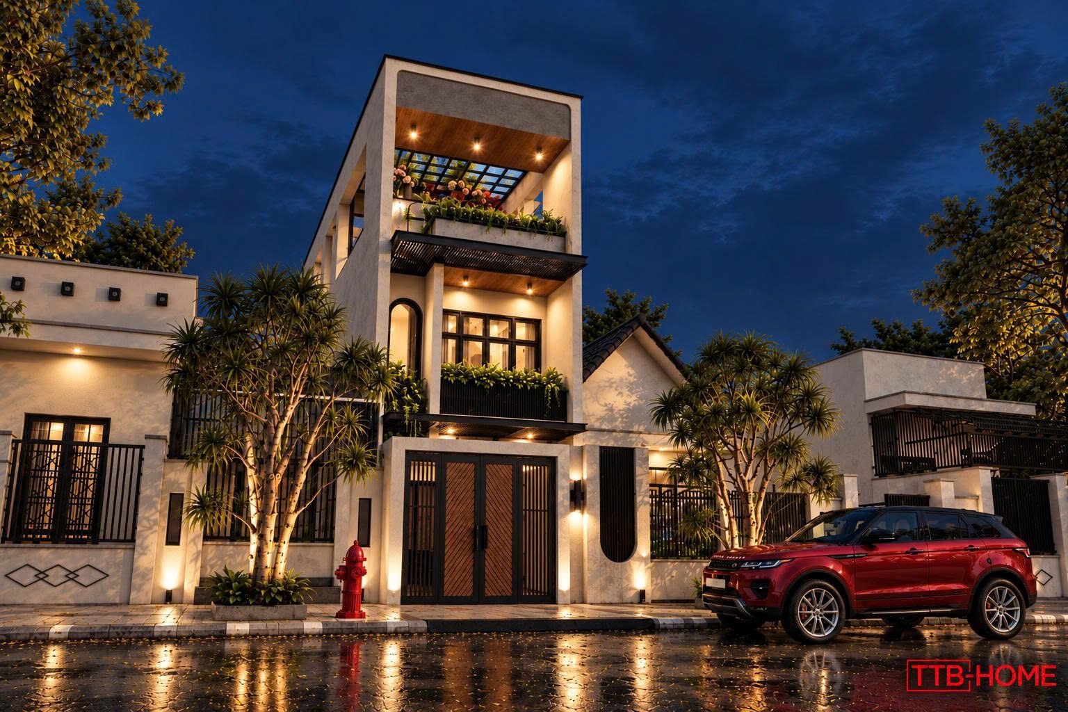 Nhà phố Gò Vấp về đêm