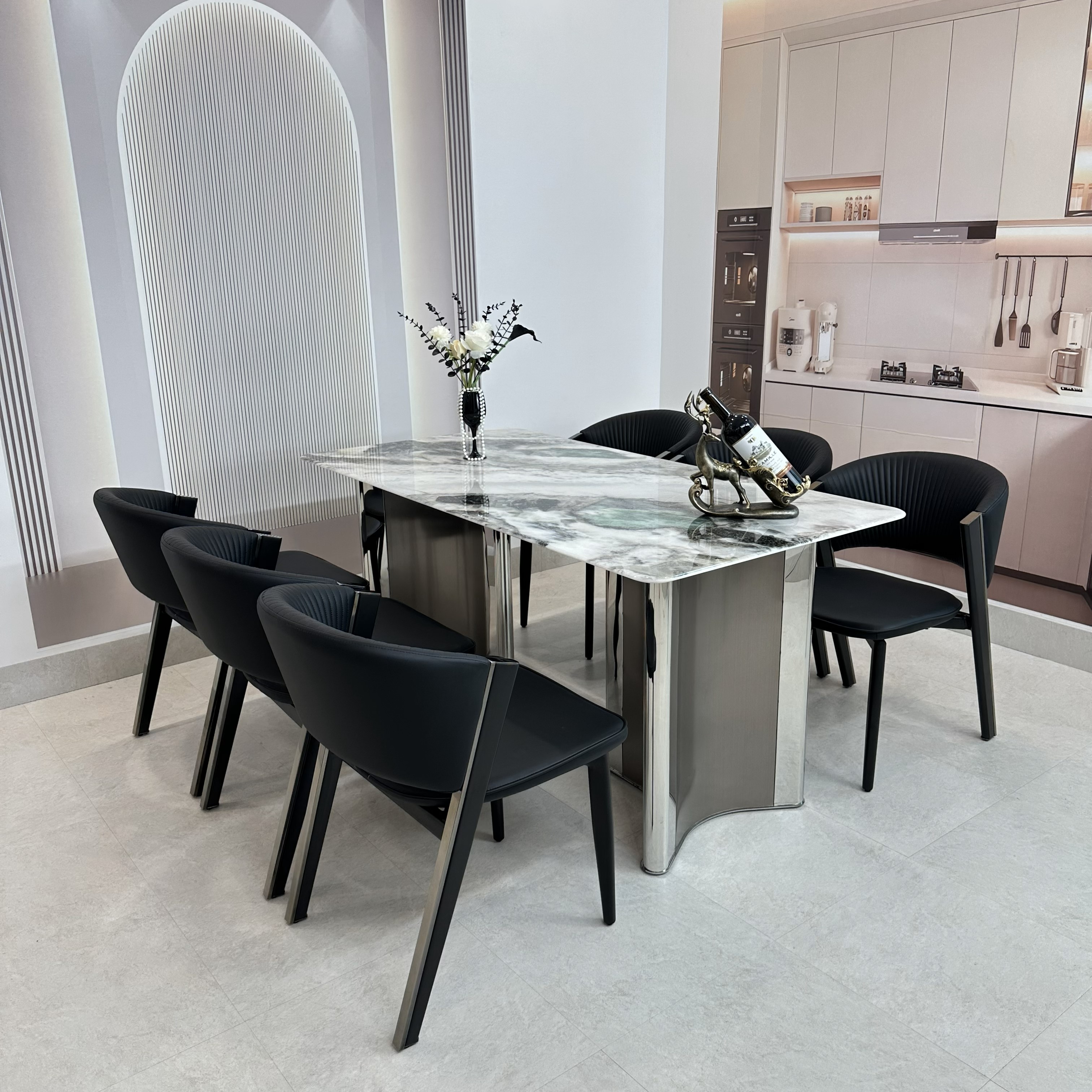 BÀN GHẾ BỌC DA CAO CẤP
MS14