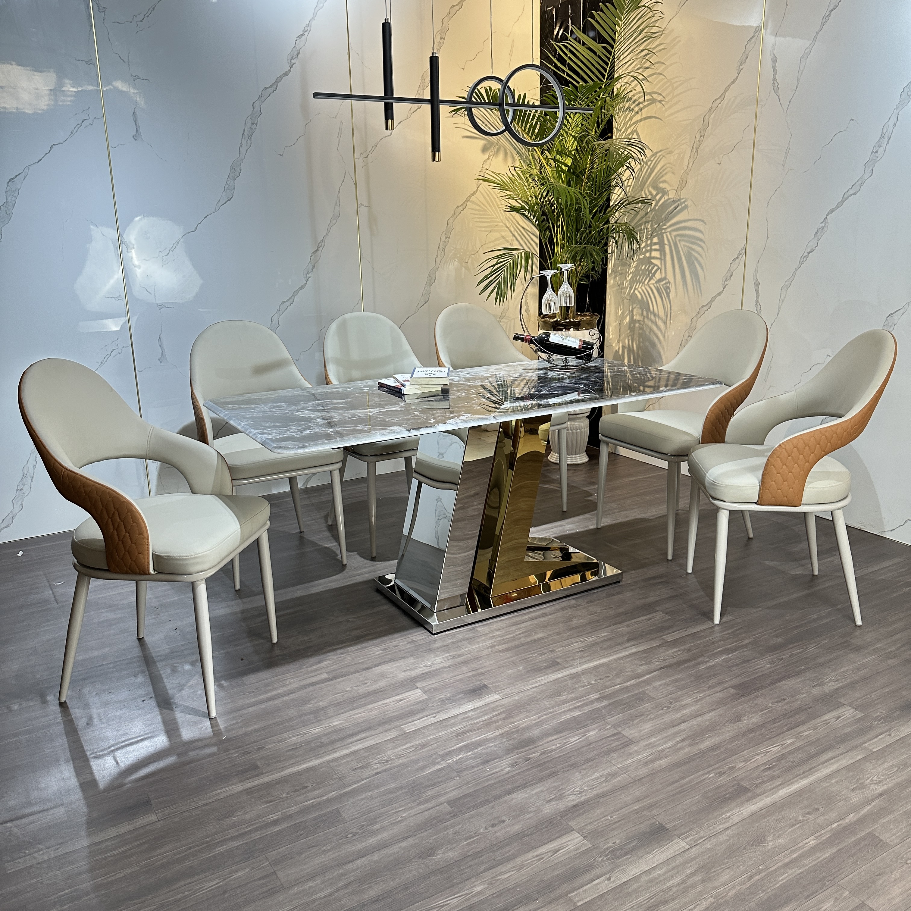 BÀN GHẾ BỌC DA CAO CẤP
ms49