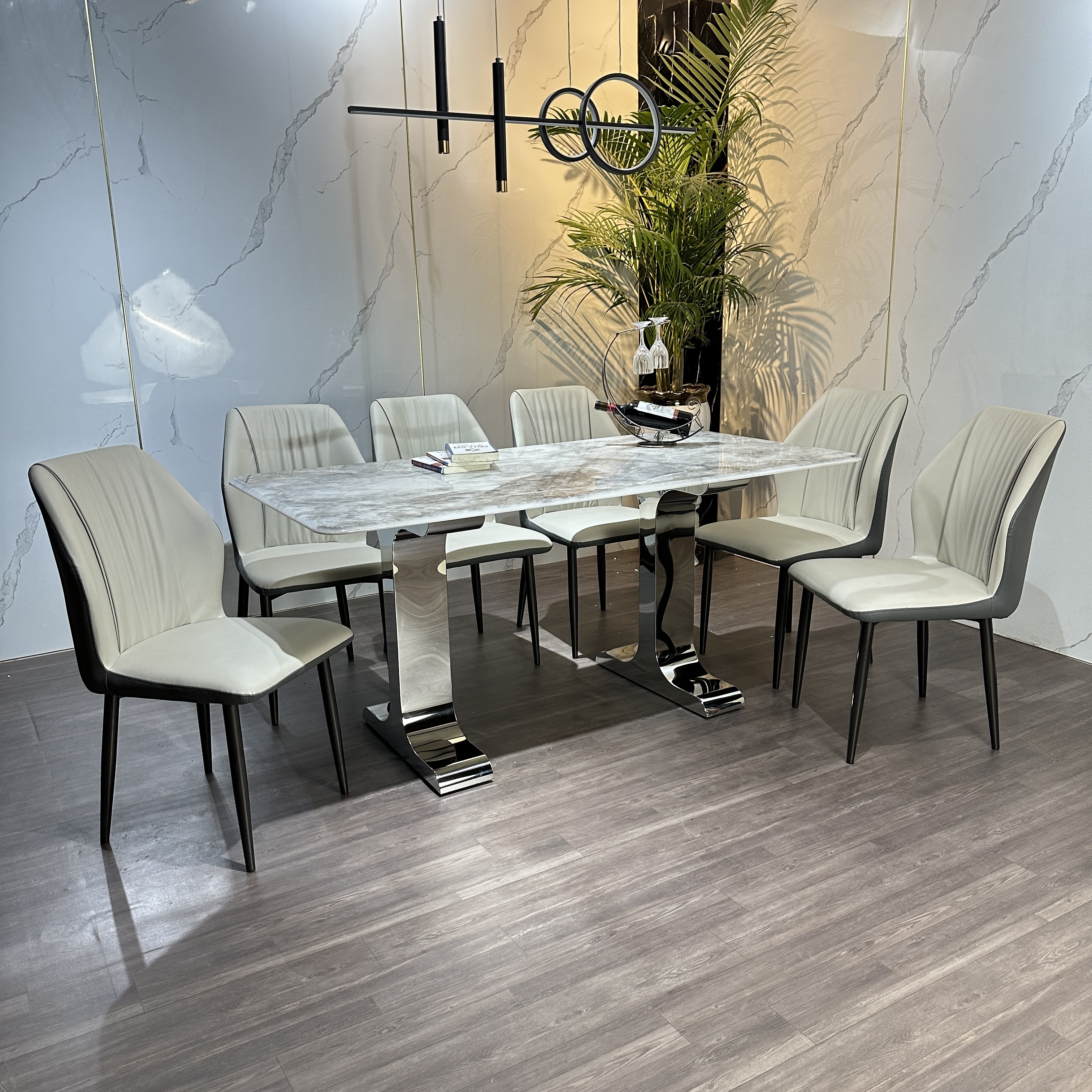 BÀN GHẾ BỌC DA CAO CẤP
MS54