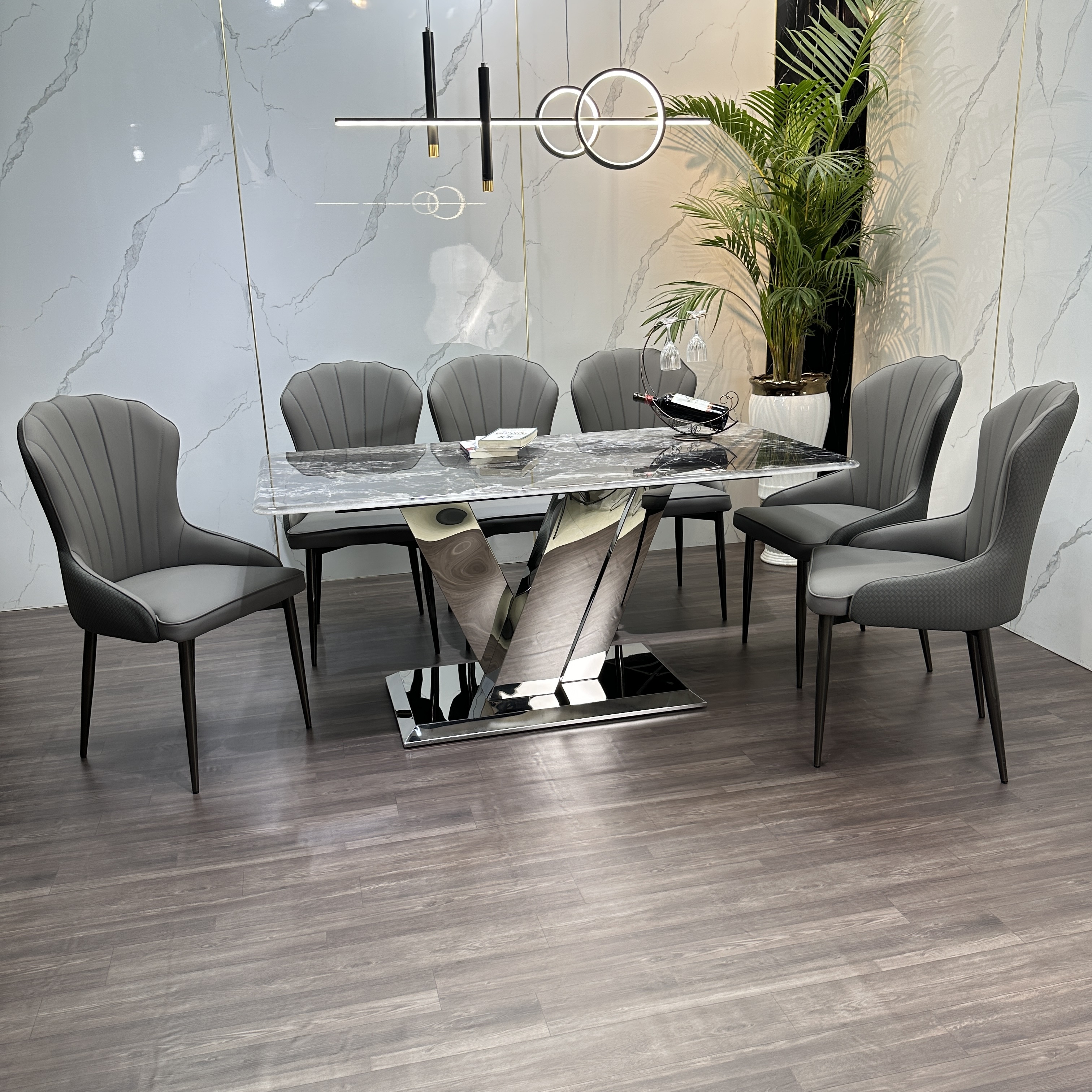 BÀN GHẾ BỌC DA CAO CẤP
MS58