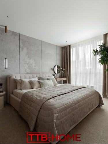 Giường bọc nệm cao cấp TTB06