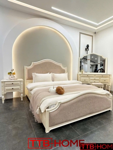 Giường bọc nệm cao cấp TTB08