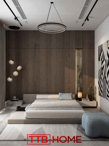 giường ngủ bọc nệm cao cấp TTB01