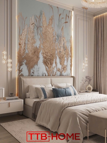 Giường bọc nệm cao cấp TTB05