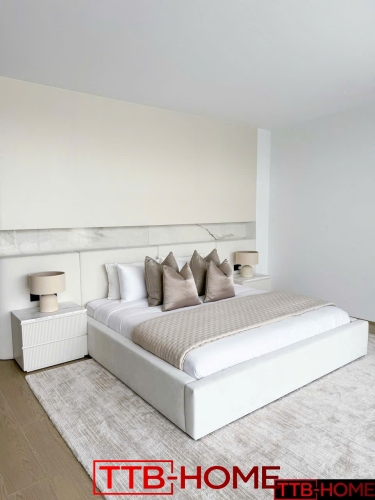 Giường bọc vải cao cấp TTB12