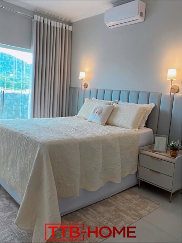 Giường bọc nệm cao cấp TTB15