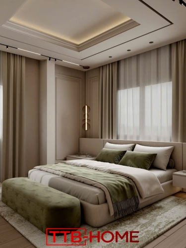 Giường bọc nệm cao cấp TTB22