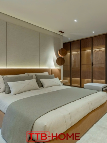 Giường bọc nệm cao cấp TTB25