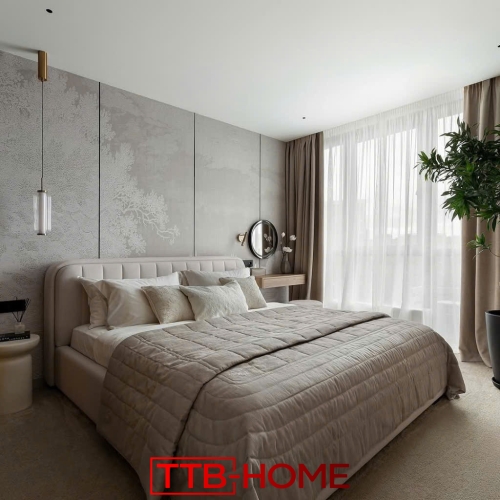 Giường bọc nệm cao cấp TTB06