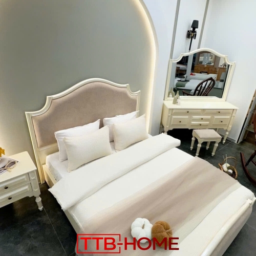 Giường bọc nệm cao cấp TTB08