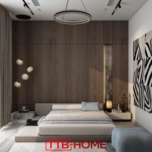 giường ngủ bọc nệm cao cấp TTB01