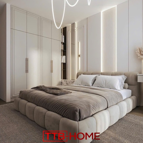 Giường bọc nệm cao cấp TTB02