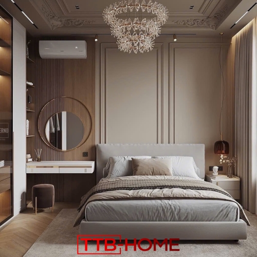 Giường bọc vải cao cấp TTB03