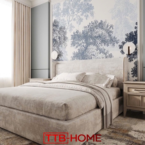 Giường bọc nệm cao cấp TTB05