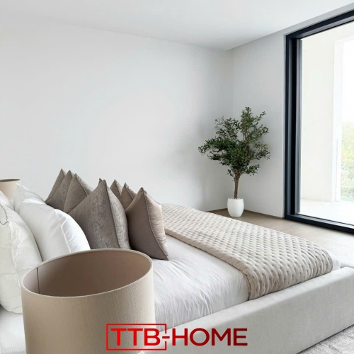 Giường bọc vải cao cấp TTB12