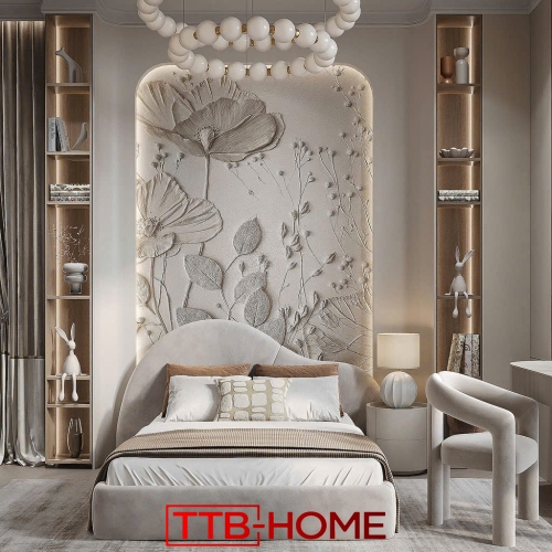 Giường bọc nệm cao cấp TTB10