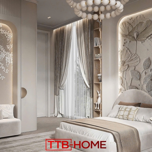 Giường bọc nệm cao cấp TTB10