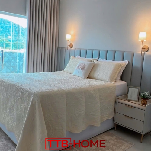 Giường bọc nệm cao cấp TTB15