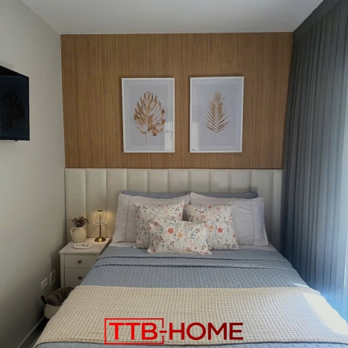 Giường bọc nệm cao cấp TTB16