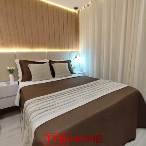 Giường bọc nệm cao cấp TTB18