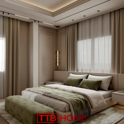 Giường bọc nệm cao cấp TTB22