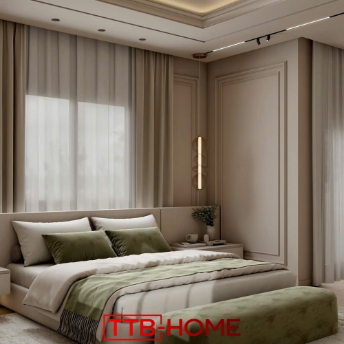 Giường bọc nệm cao cấp TTB22