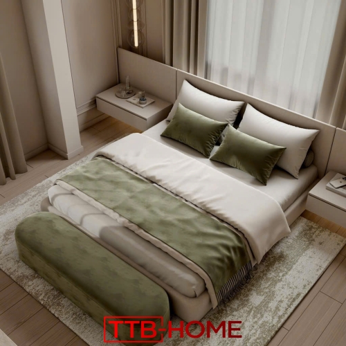 Giường bọc nệm cao cấp TTB22