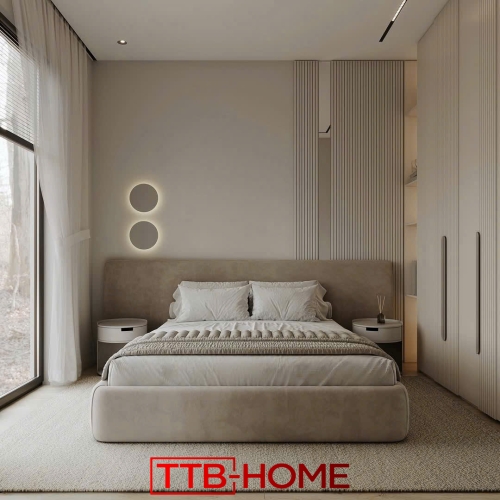 Giường bọc nệm cao cấp TTB23