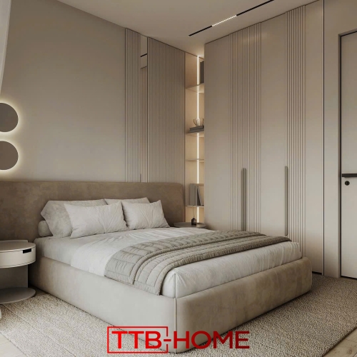 Giường bọc nệm cao cấp TTB23