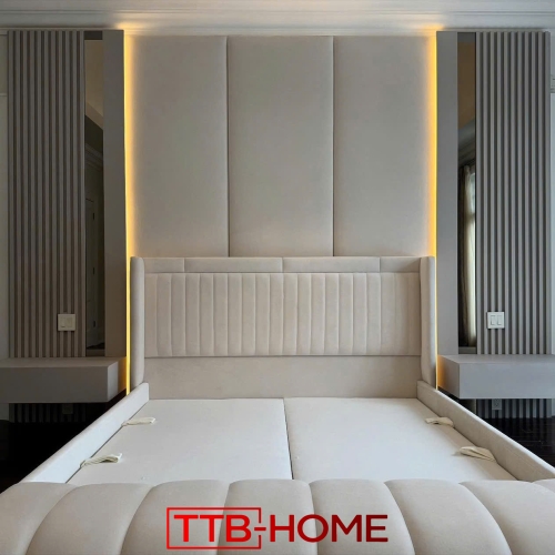 Giường bọc nệm cao cấp TTB24