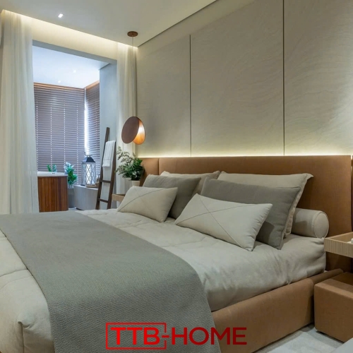 Giường bọc nệm cao cấp TTB25