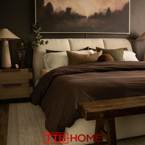 Giường bọc nệm cao cấp TTB32