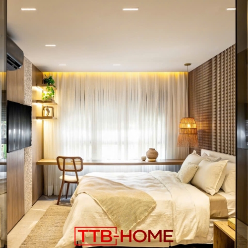 Giường bọc nệm cao cấp TTB27