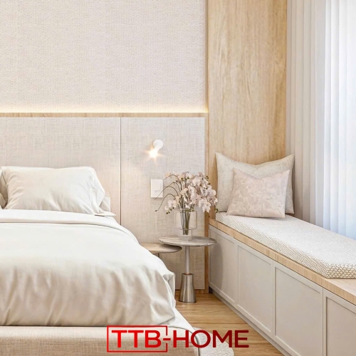 Giường bọc nệm cao cấp TTB34