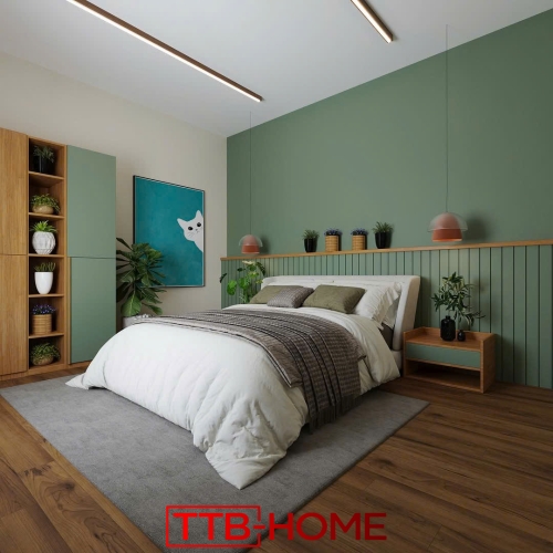 Giường bọc nệm cao cấp TTB39