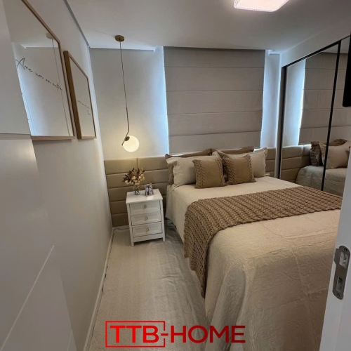 Giường bọc nệm cao cấp TTB43